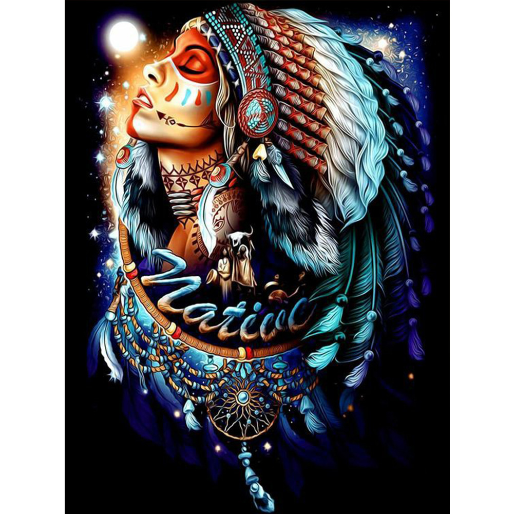 

Native American - Round Drill Diamond Painting - 30*40CM, 501 Original