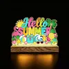 DIY Diamond Painting Kit with Wooden Light Base, Double Side Printed Night Light for Home Office Tabletop Decor