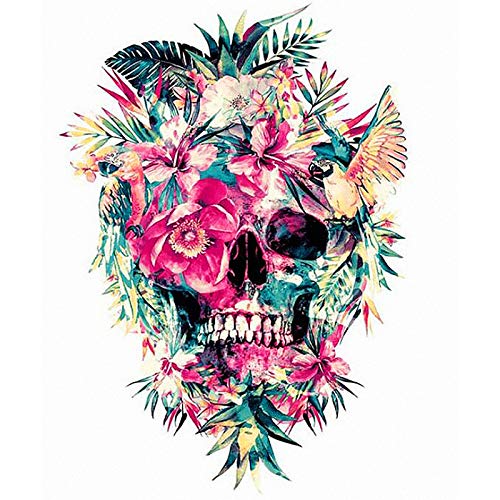 

Skull With Flowers – Paint By Numbers - 40*50CM, 501 Original