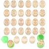 27Pcs Easter Egg Tokens DIY Easter Egg Filler Wooden Party Prize Coins (Bunny)