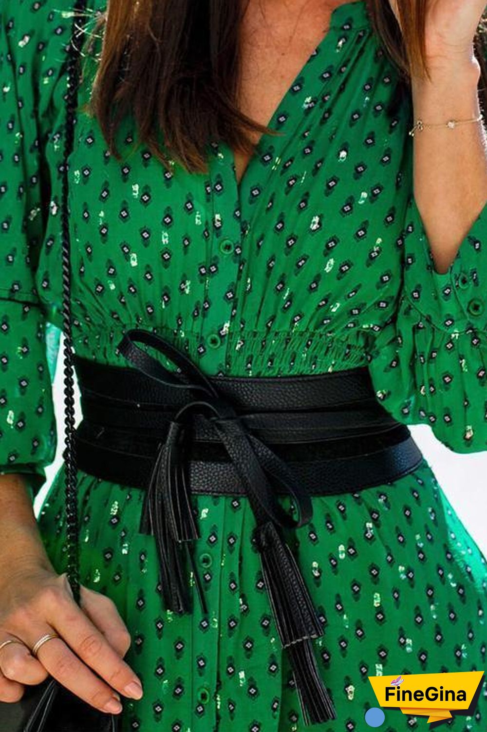 Tassels Pu Lace Up Wide Belt