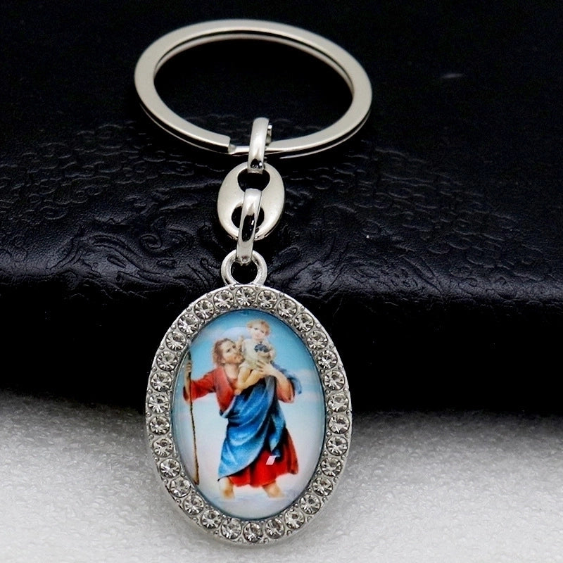 Vintage Style Human Alloy Bag Pendant Keychain