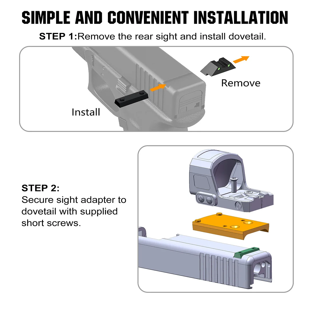 ohhunt® Red Dot Mount for GLock Non MOS Mounting Plate fit 407C 507 508T
