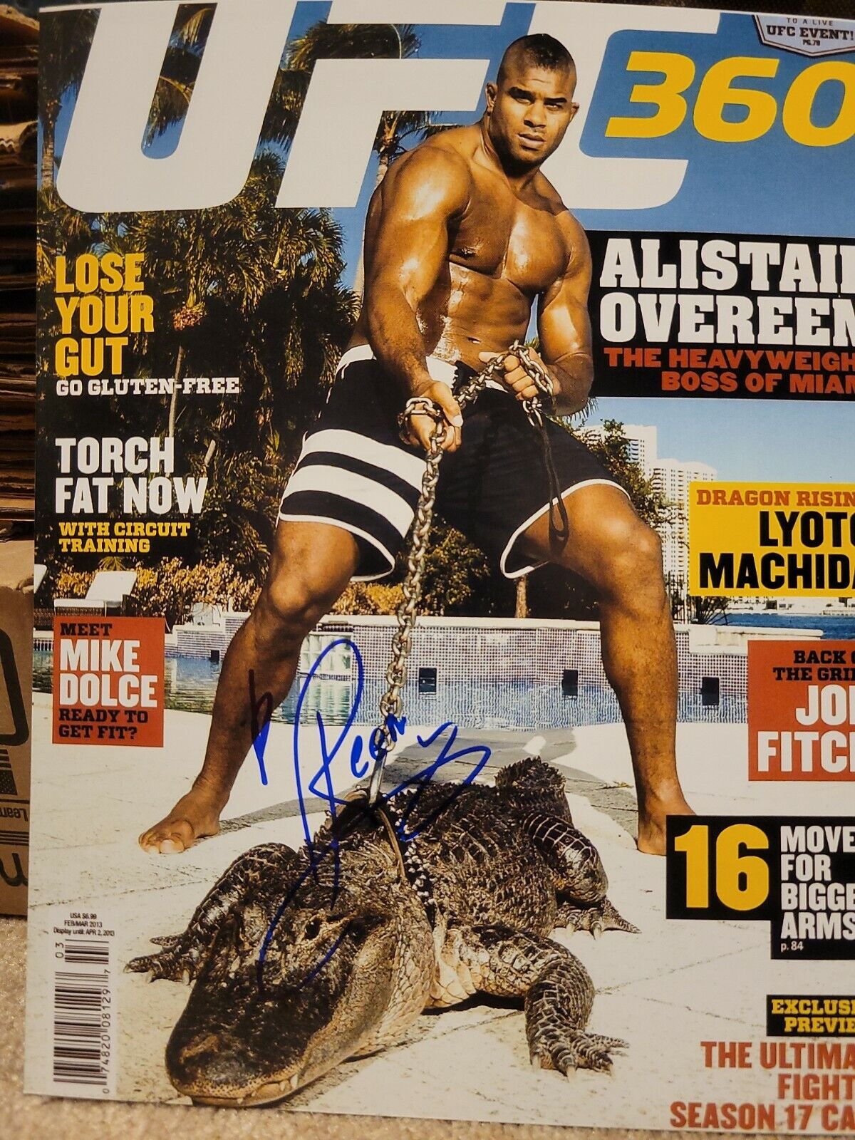 ALISTAIR OVEREEM SIGNED 8X10 Photo Poster painting UFC STRIKEFORCE MMA RARE