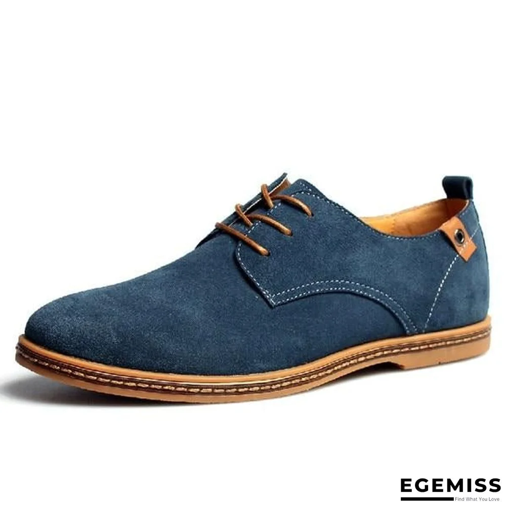 Men Casual Flat Lace-up Leather Sneakers Shoes | EGEMISS