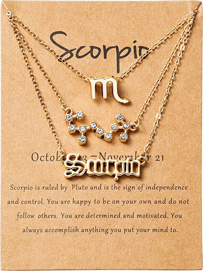 Zodiac Sign Necklace Set