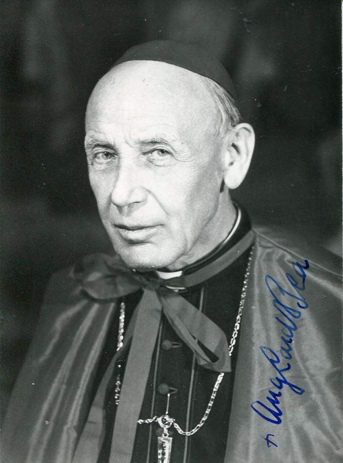 Augustin Cardinal Bea autograph signed Photo Poster painting