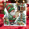 (US Only)6PCS DIY Xmas Gnome Diamond Art Greeting Cards Congratulations Cards & Gifts