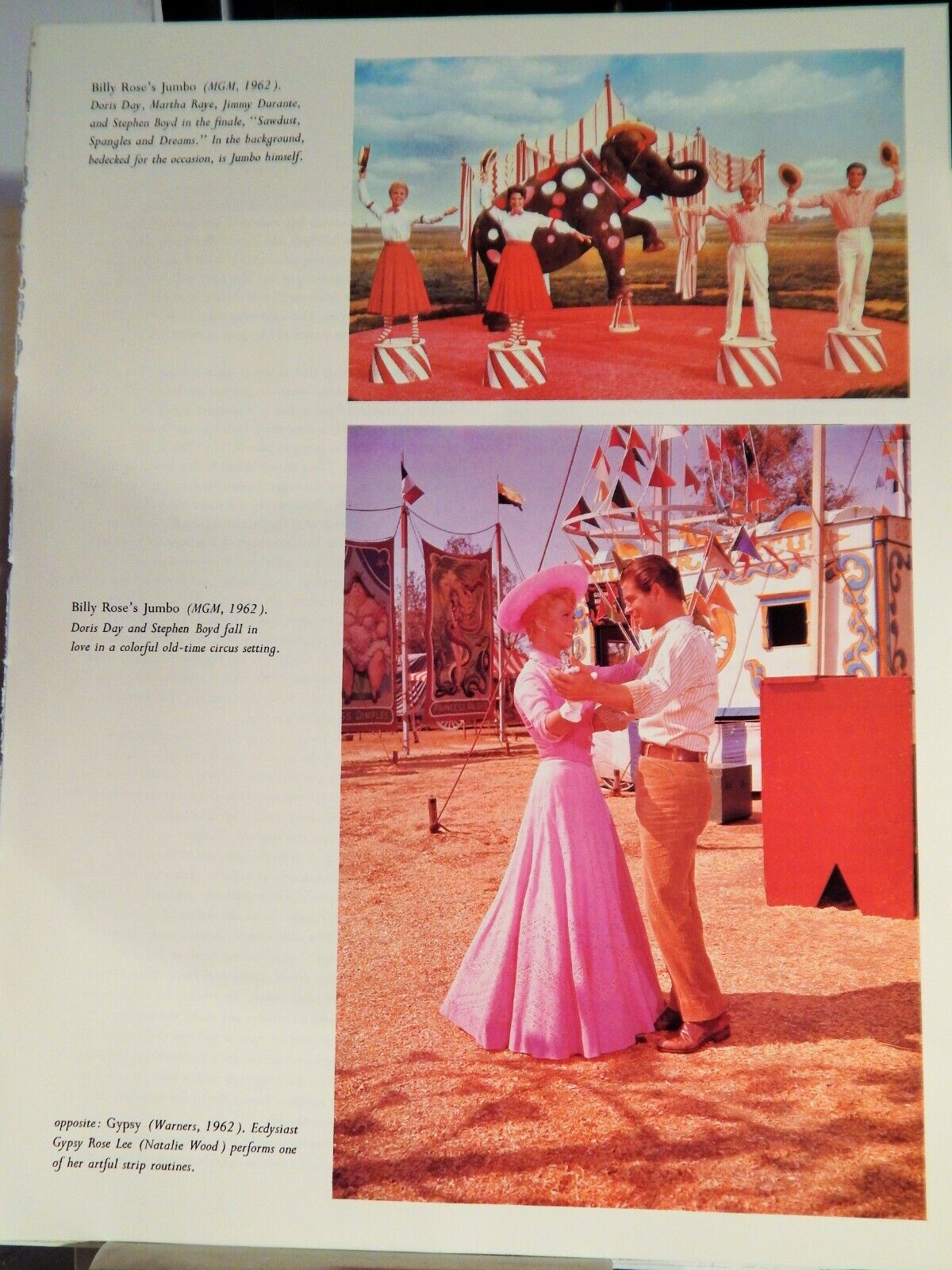 BILLY ROSE'S JUMBO (1962 DORIS DAY, STEPEN BOYD) MOVIE Photo Poster painting (1985 reprint)