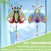 2PCS Insect 5D DIY Diamond Painting Wind Chimes Suncatcher Kit Double Sided Diamond Art Kits Suncatcher with Crystal Pendant for Home Wall Window Decor Adults DIY Art Craft