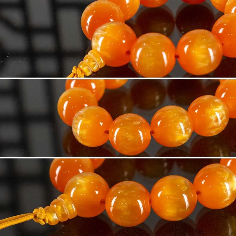 Amber Gourd Bead Fortune Harmony Bracelet