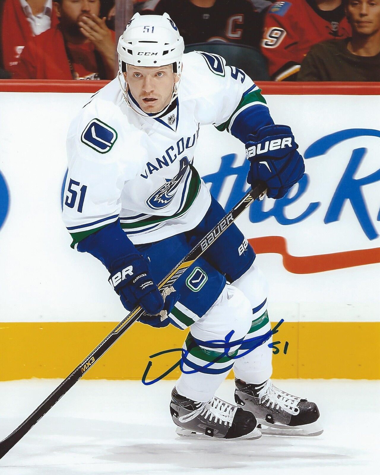 Derek Dorsett Signed 8×10 Photo Poster painting Vancouver Canucks Autographed COA