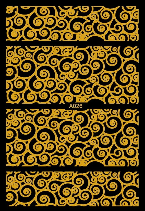 Black Wave Gold Stars White Line Nail Art Stickers Designs Manicure Sticker Back Glue Accessories for Nail Art Decoration Decals