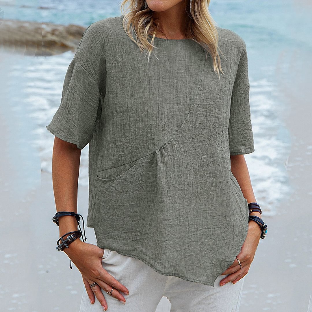 Women's Casual Elegant Irregularly Stitching Shirt