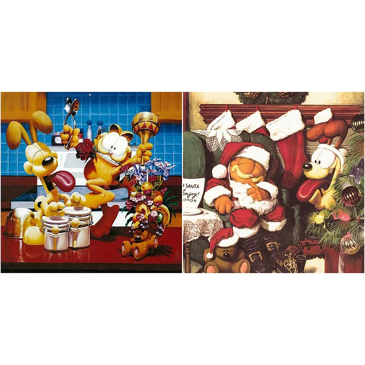 A Garfield Christmas Diamond Painting