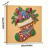 (25x25cm)DIY Pearl Painting Xmas Framed Handmade Pearl Material Art Kit Living Room Decor