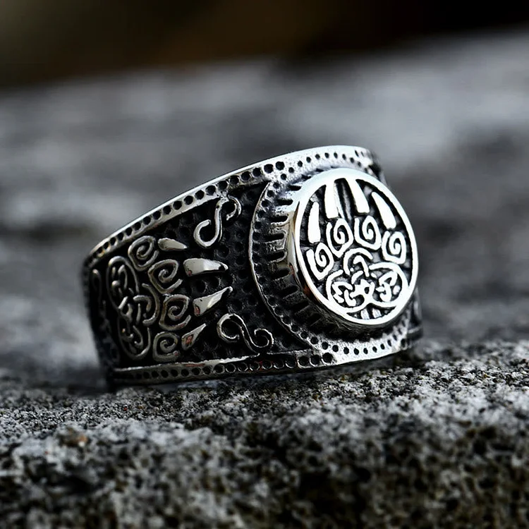 Coutureaura Bear Claw Stainless Steel Viking Ring