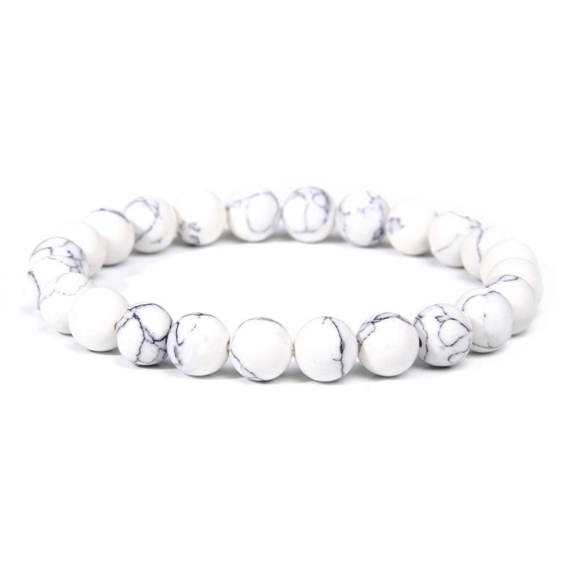 Minimalist Classic Style Round Natural Stone Bracelets In Bulk