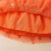 Kid Baby Girl Clothes Print Star Mesh Halloween Dresses