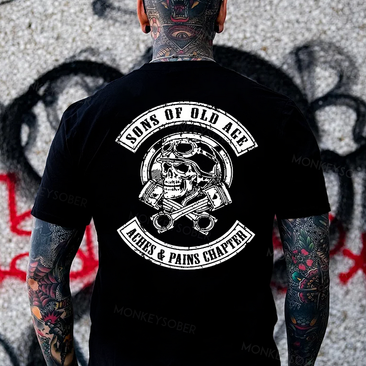 Sons Of Old Age Aches And Pain Chapter Monkey T-shirt
