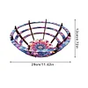 (US Local)Flower Diamond Painting Wooden Serving Tray Decorative Diamond Art Fruit Tray(D)