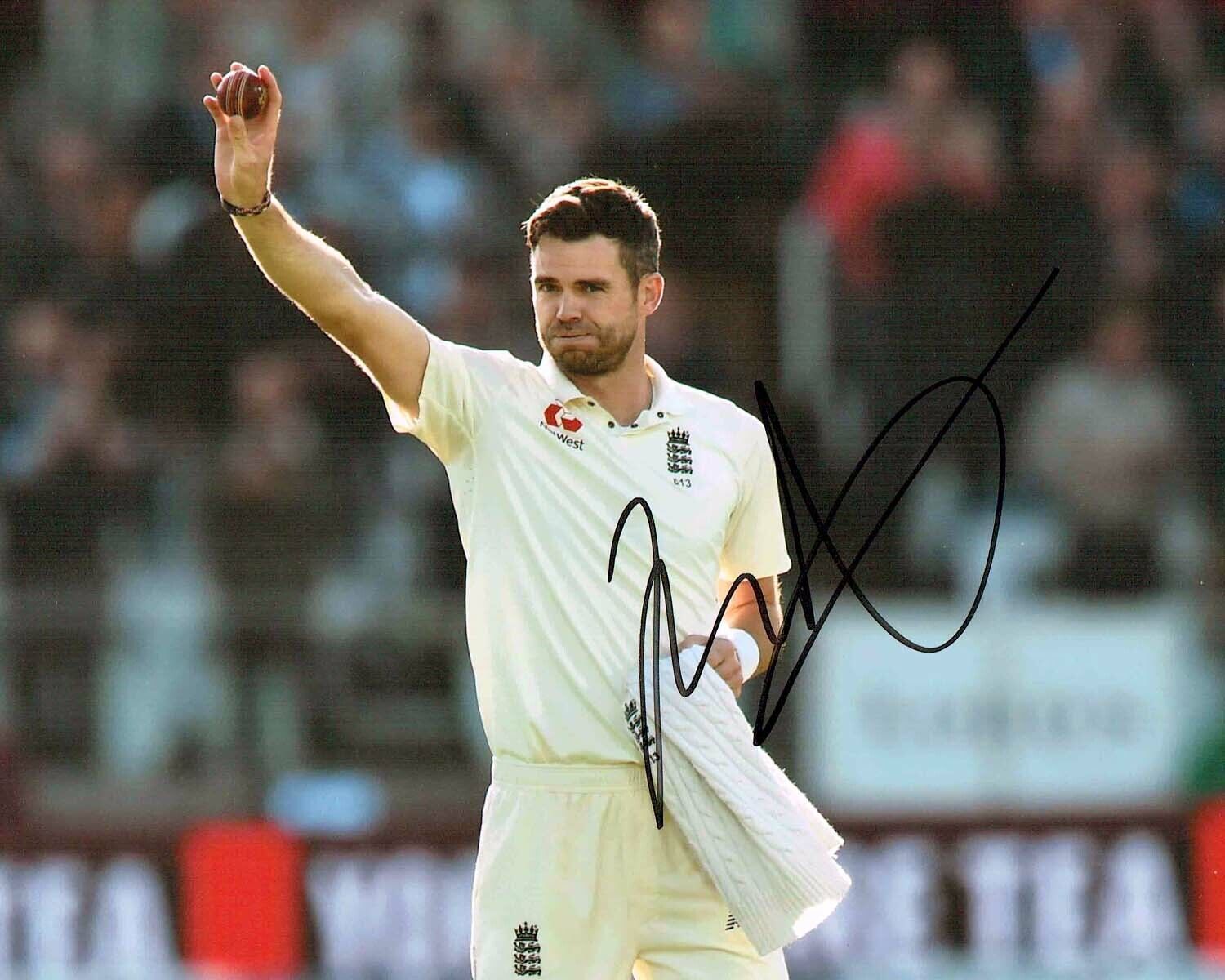 Jimmy ANDERSON 2019 Signed Autograph 10x8 Photo Poster painting 6 AFTAL COA England Cricket