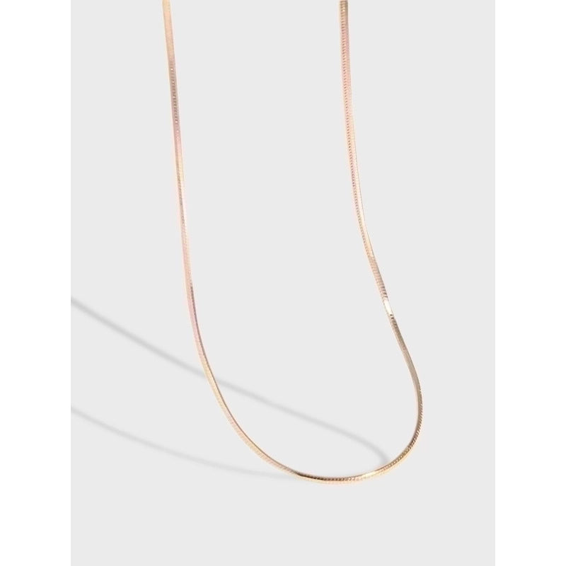 1 Piece Minimalist Solid Color Sterling Silver Plating Necklace