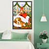 (40*60cm)Christmas Dog - Full Round Drill Diamond Painting