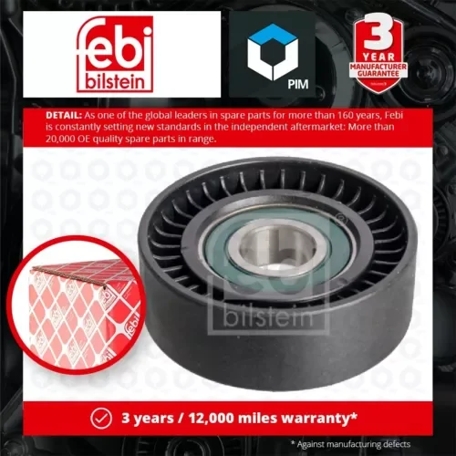 Dronehint Aux Belt Idler Pulley fits MERCEDES B200 W245 2.0D 05 to 11 OM640.941 Guide Febi Parts