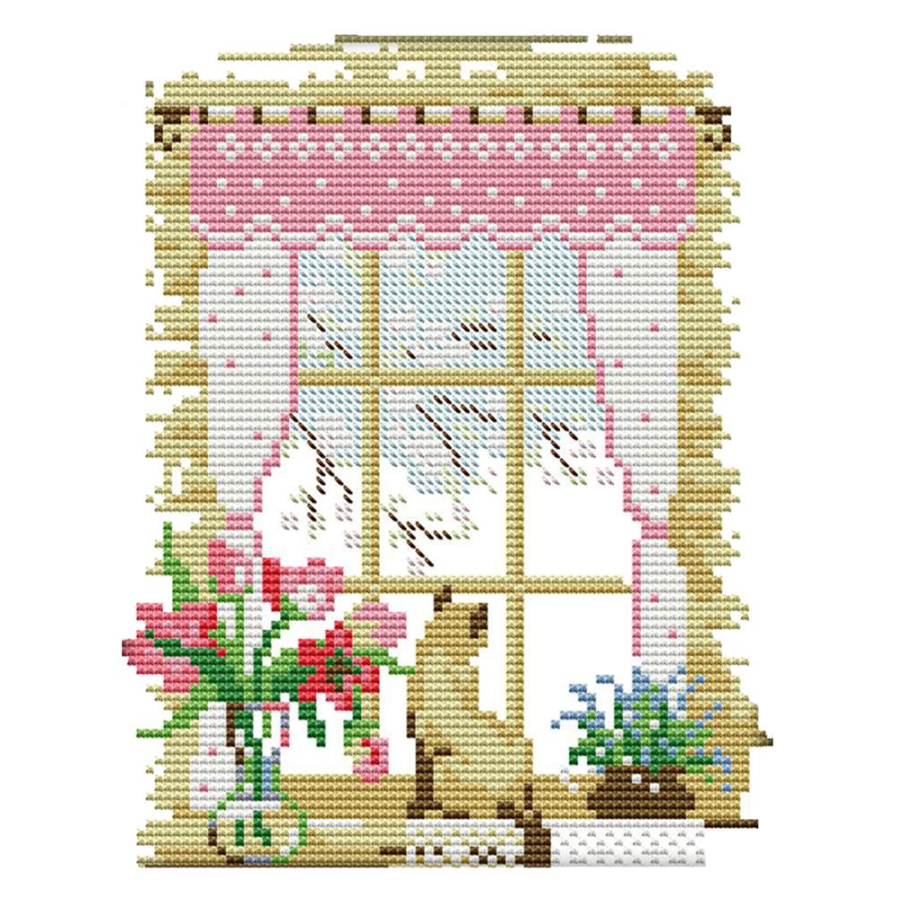 

Spring - 14CT Stamped Cross Stitch - 26*18CM, 501 Original
