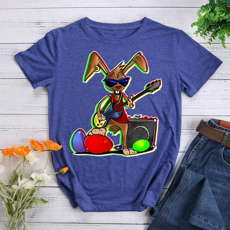 Happy Easter Round Neck T-shirt-0025126