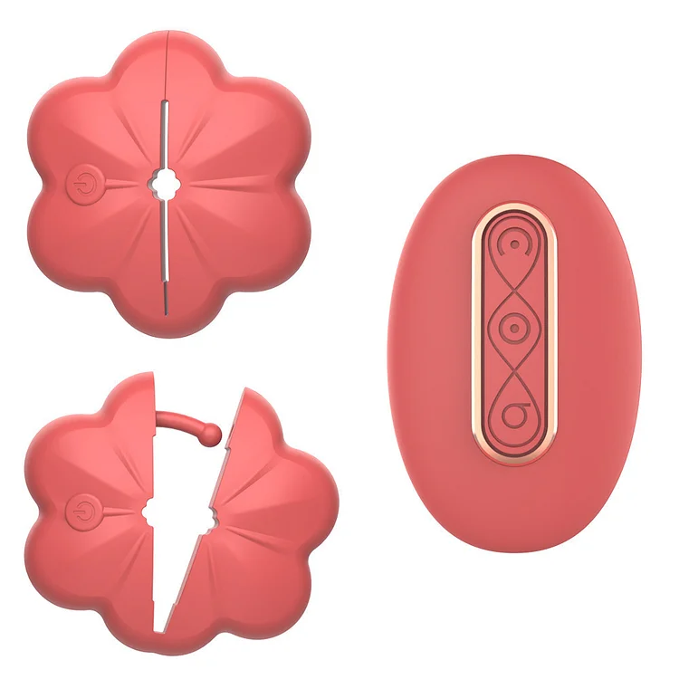 pearlsvibe -  Remote Control 10 Vibration Rose Nipple Clips & Breast Massager