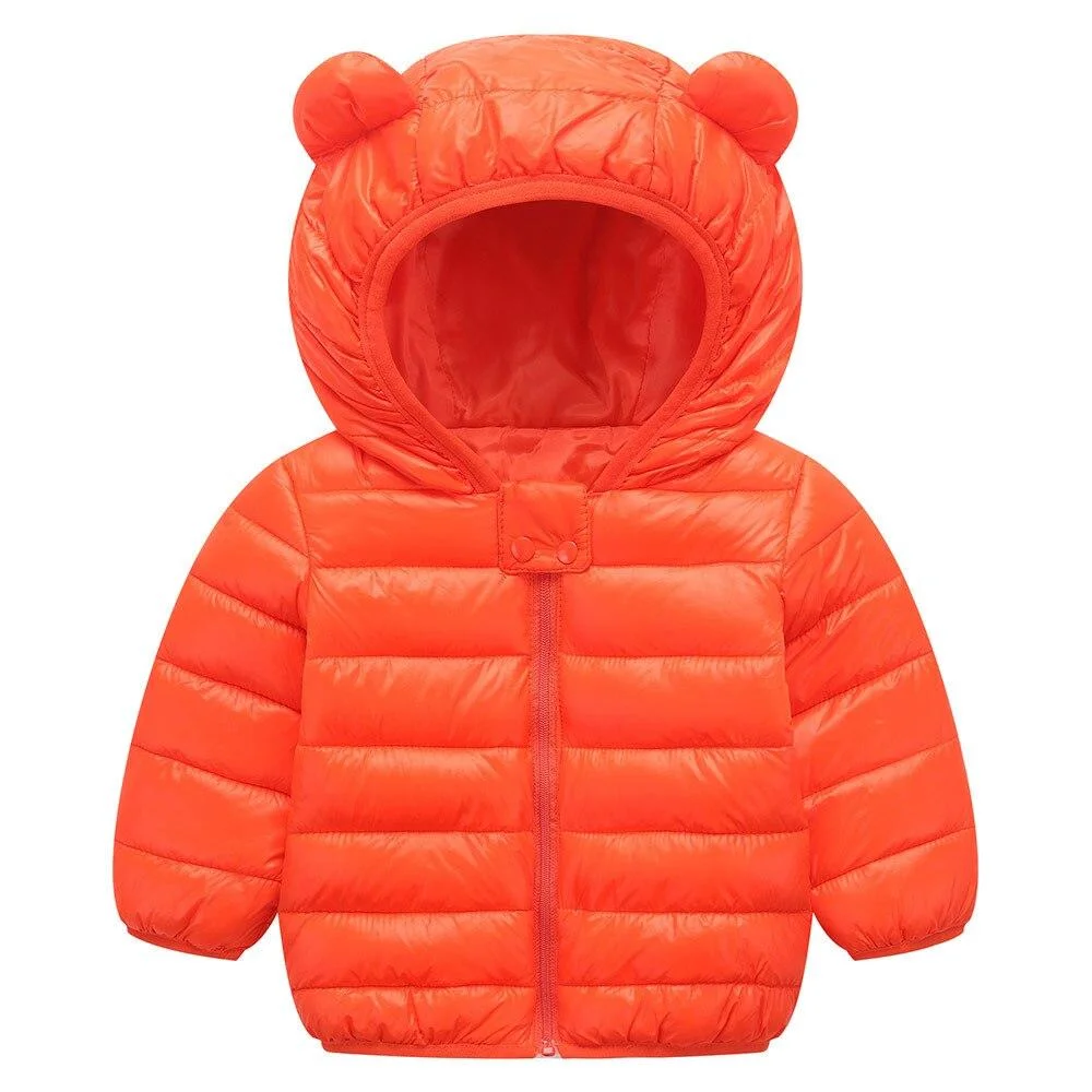 Baby Girls And Boys Down Jacket Winter Hooded Warm Coats For Boys Lovely Toddler Kids Clothes 1-5 Years Children Clothing