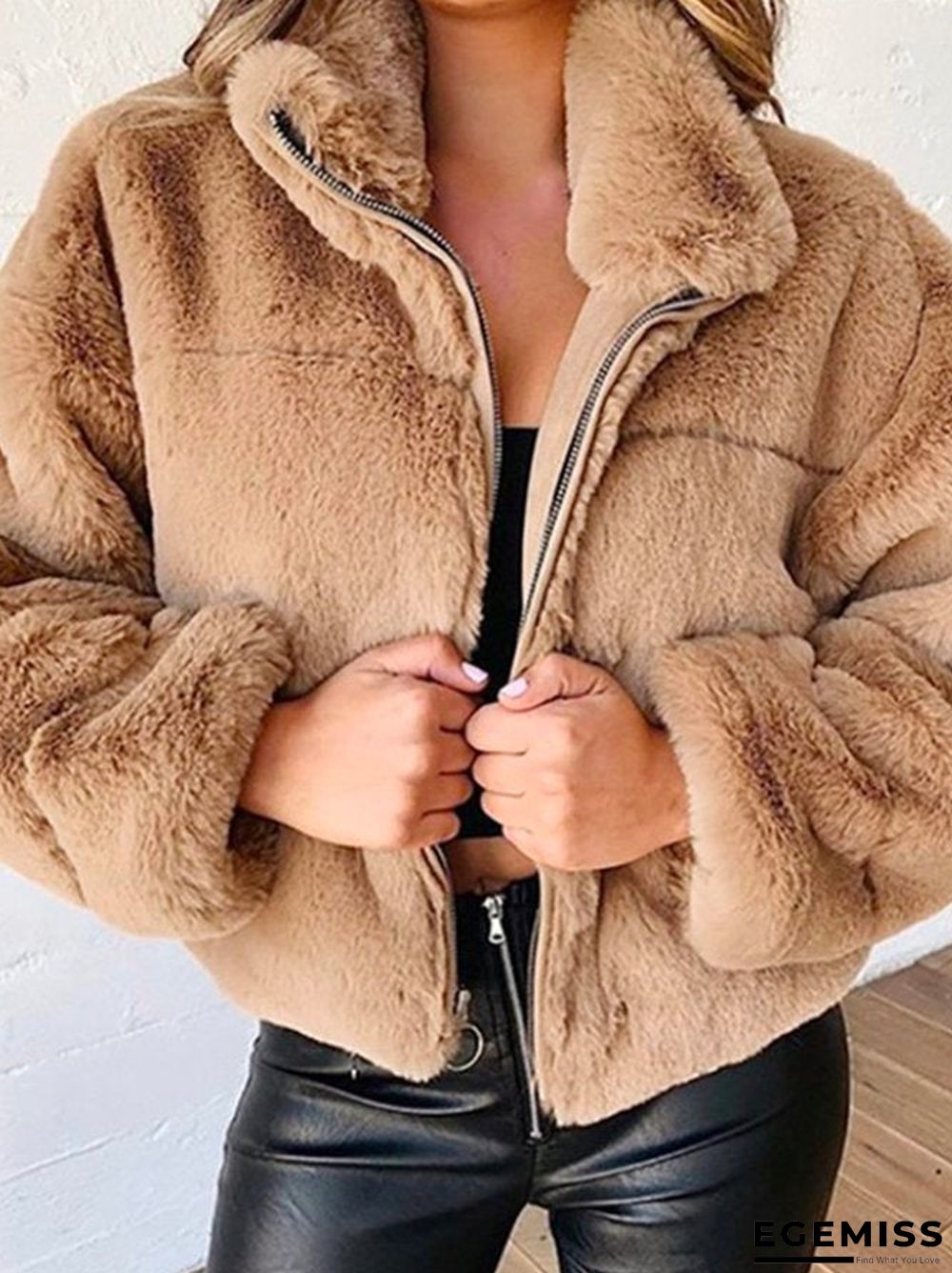Zipper Cardigan Plush Warm Jacket | EGEMISS