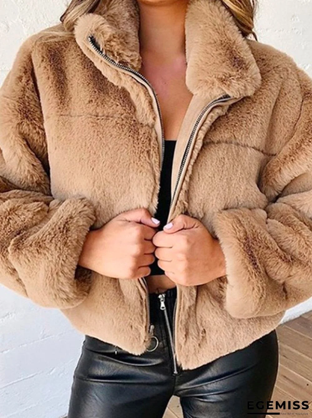 Zipper Cardigan Plush Warm Jacket | EGEMISS