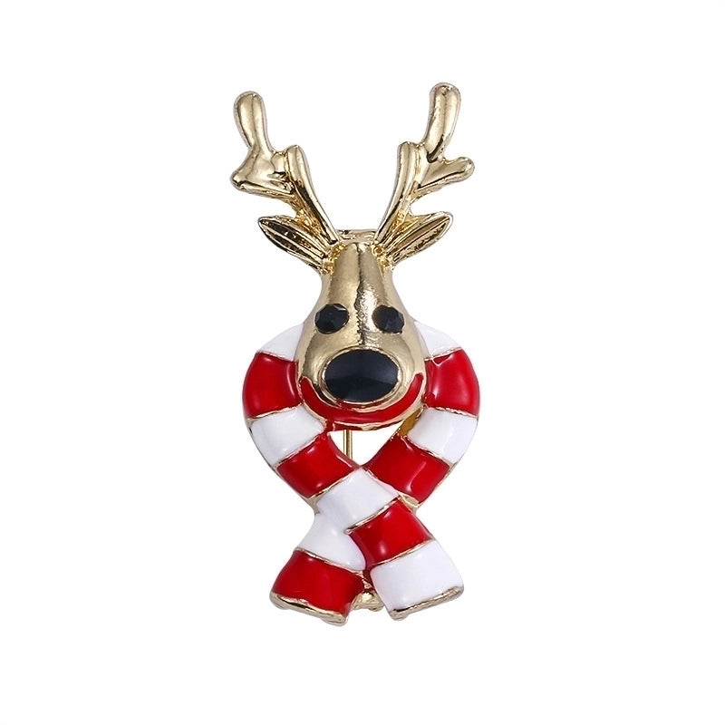 Cartoon Style Pin Christmas Tree Alloy Enamel Rhinestones Unisex Brooches