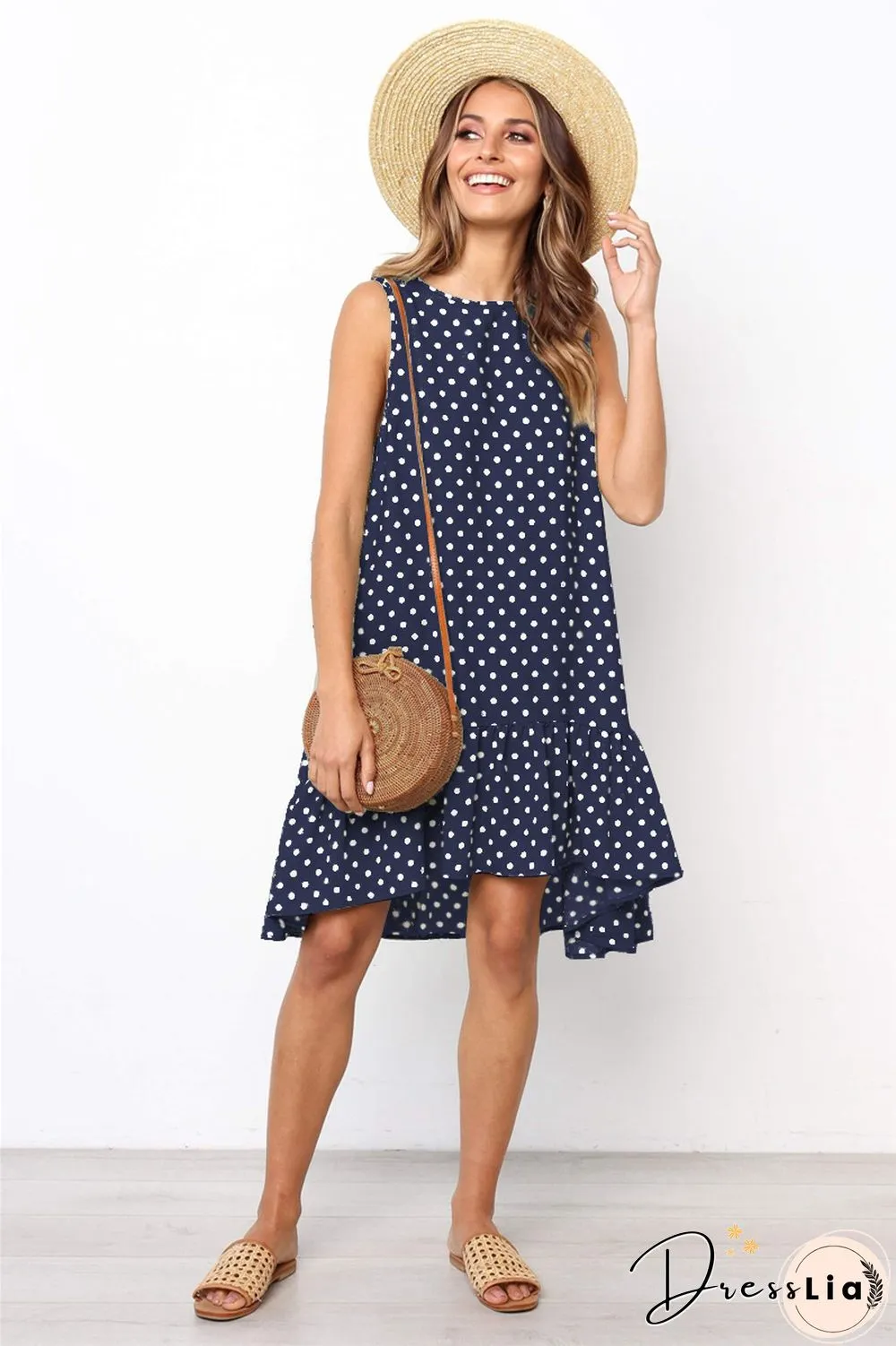 Printed Ruffled Women's Dress
