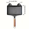 Cast Iron Egg Frying Pan Pre-Seasoned Skillet Chefs Pan for Indoor & Outdoor Use