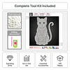 DIY Pearl Painting Kitten for Home Wall Decor(25x25cm)