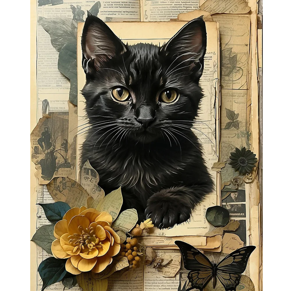 Full Round Diamond Painting - Cat(Canvas|40*50cm)