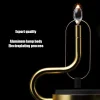 Retro Nostalgic Candlelight LED Touch Desk Lamp TYP-C Rechargeable Desk Lamp Aluminum Glass Candlelight Water Drop Magnetic Field Driven Swing Desk Lamp