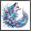 Flower Fox-11CT Stamped Cross Stitch 45*45cm tapestrymarket