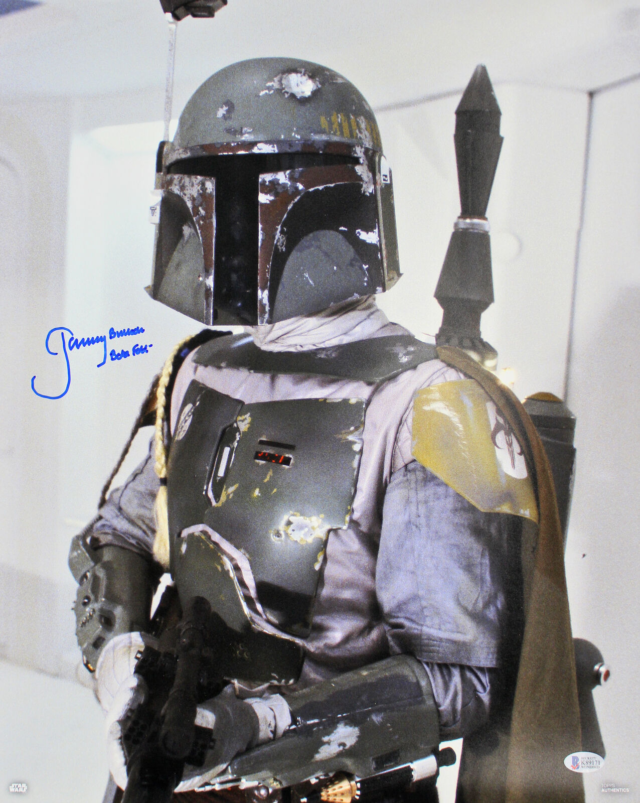 Jeremy Bulloch Star Wars Boba Fett Signed 16x20 Licensed Topps Photo Poster painting BAS Wit 1