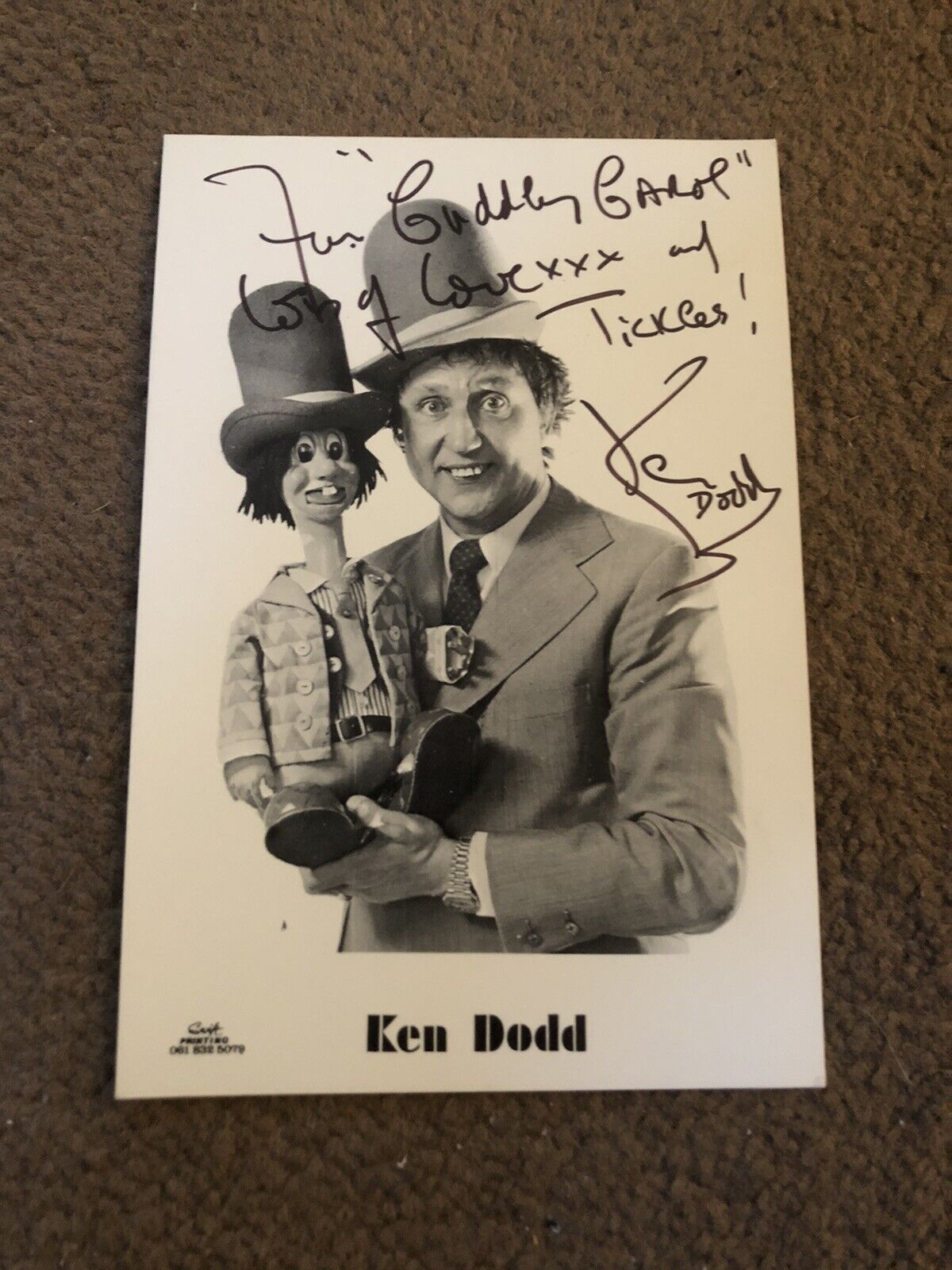 KEN DODD (COMEDIAN) SIGNED VINTAGE Photo Poster painting