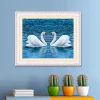 Romantic White Swan   | Full Round Diamond Painting Kits