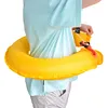 Inflatable Life Jacket Adult Round Buoys Rescue Waist Ring for Kayaking Swimming