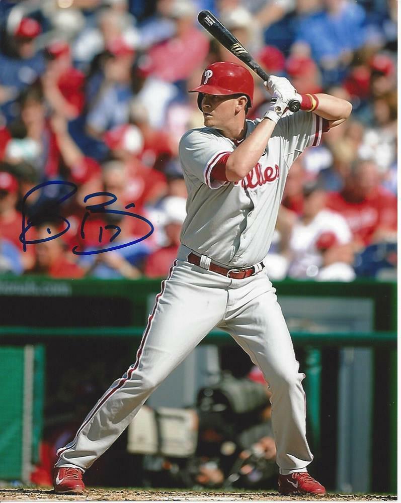 Reid Brignac autographed 8x10 Philadelphia Phillies #2