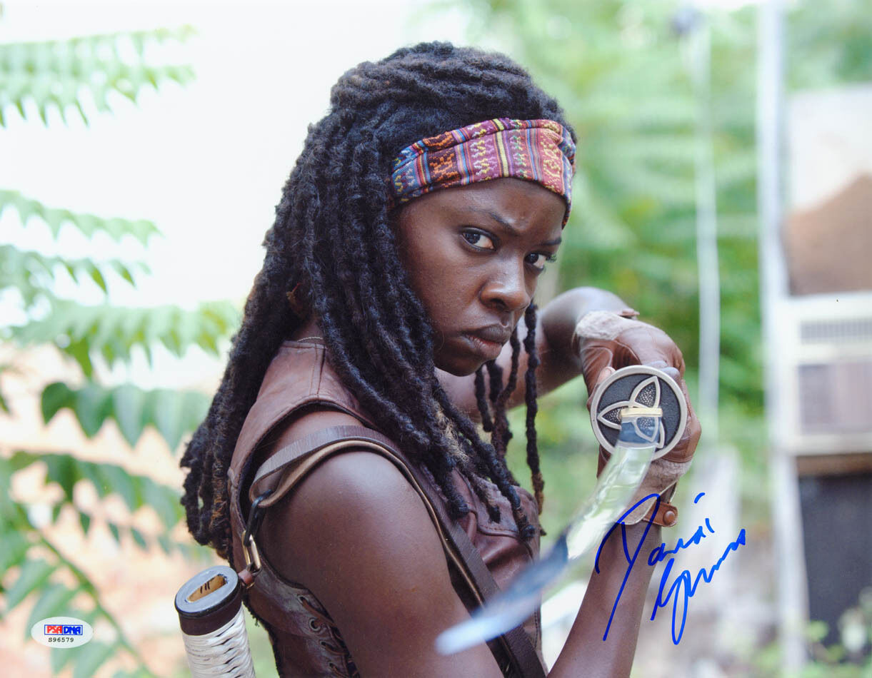 Danai Gurira SIGNED 11x14 Photo Poster painting Michonne The Walking Dead PSA/DNA AUTOGRAPHED