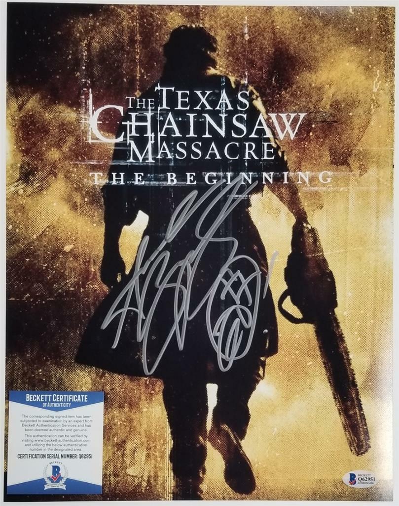 Andrew Bryniarski signed Texas Chainsaw Massacre 11x14 Photo Poster painting #1 ~Beckett BAS COA