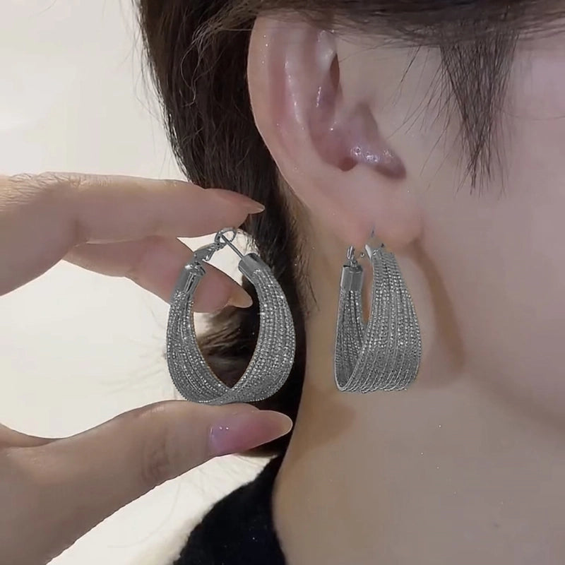 1 Pair Vintage Style Circle Titanium Steel Plating 18k Gold Plated Hoop Earrings